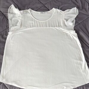 Reitmans White Flutter Sleeve Blouse size XXL